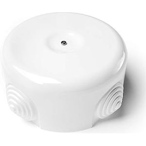 Grote verdeeldoos van porselein, decoratieve aansluitdoos, wit