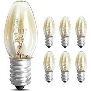 FOXNSK 6pcs gloeilamp E14 14W 220V Dimbare 2700K Warm wit vervanging lamp voor elektrische geur lamp Wax Lamp zout Lamp