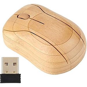 fasient Duurzame stille USB-interface Hout Bamboe Optische Muis, Voor Laptop PC