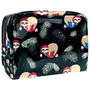 Waterdichte cosmetische tassen, Gelukkig Nieuwjaar schattige dierlijke luiaard reizen cosmetische tassen, multifunctionele draagbare make-up tassen, reizen cosmetische tas organizer voor vrouwen