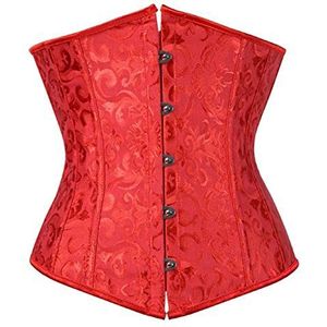 Sxybox - Satijn Lace Up Korset - Onderborst Taille Trainer - Corsage Bustiers Shapewear