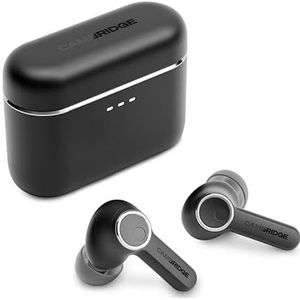 Cambridge Audio Melomania A100 Earbuds - In Ear True Wireless koptelefoon met adaptieve actieve ruisonderdrukking, aptX Lossless Bluetooth, tot 39 uur batterijduur met oplaadetui - Zwart