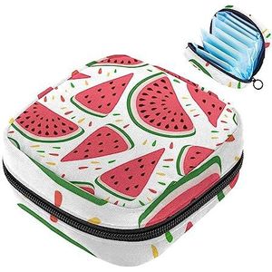 MUOOUM Fruit Watermeloen Slice Maandverband Opbergtas Draagbare Menstruatie Tas Voor Vrouwen Tiener Meisjes Menstruatie Cup Pouch Nursing Pad Houder