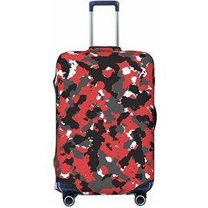 LAMAME Grappige doodskop bedrukte kofferhoes elastische beschermhoes wasbare bagagehoes, Camo, XL
