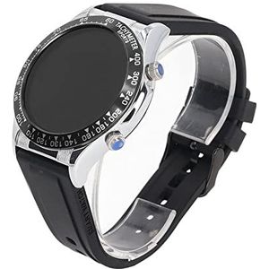 smartwatch, Fitness-smartwatch 1,32 Inch IPS-scherm Slaapbewaking voor Kantoor 3 (Getapete zilveren zwarte wijzerplaat)