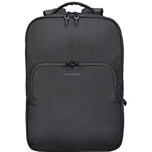 Tucano Salvo ECO Comfortabele laptop-notebookrugzak, geschikt voor laptops tot 15,6 inch, zakelijke rugzak van gerecyclede PET-flessen, zwart
