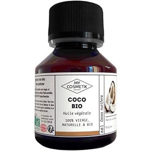 MY COSMETIK - Kokosnoot plantaardige olie - ORGANIC Van biologische landbouw - 100% puur en natuurlijk - Gemaakt in Frankrijk - Haarverzorging - 100 ml