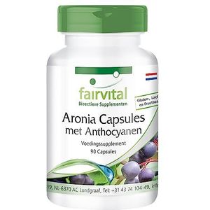 Fairvital | Aronia capsules - HOOG GEDOSEERD - VEGAN - 90 capsules - met 20% anthocyanen en 45% polyfenolen
