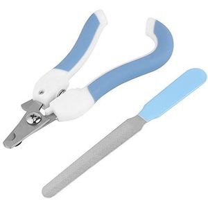 Stainless Steel Pet Dog Cat Nail Toe Claw Scissors Clippers Trimmer Grooming Cutter Pet Nail Clipper for Small Breed cissors with Protective Guard Safety Lock Razor Sharp Blades[Blue]