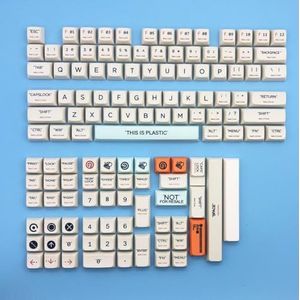 QPSJXN 125 PBT Keycap XDA Dye-Sub profiel, Engels en Japans, aangepaste keycaps MX Switch Mechanische Keyboards (Plastic US)