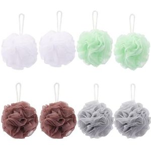 8 Pack Mesh Poef Bad Spons - Mesh Loofah Body Exfoliërende Douche Bal Douche Spons