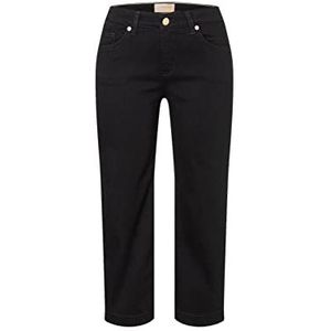 MAC Jeans x Sylvie Meis Rich 0389L 2630 90 dames culotte brede pasvorm riemlus, zwart-zwart, 40 NL