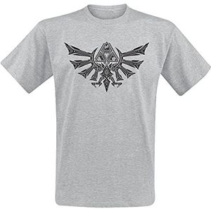 The Legend Of Zelda Hyrule Tribal T-shirt grijs gemêleerd L