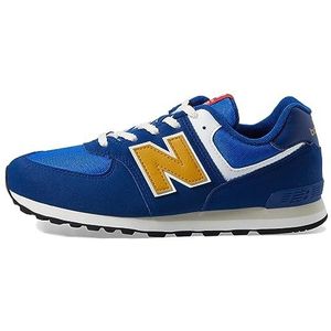 New Balance Boy's 574 V1 Heritage Brights Lace-Up Sneaker, Night Sky/Gold Fusion, 5.5 Big Kid