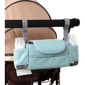 Kinderwagen organisatietas - Gecompartimenteerde wandelwagen-verpleegtas met antislipriemen,Kinderwagenaccessoires voor mobiele telefoons, luiers, zuigfles, tissuepapier Bbauer