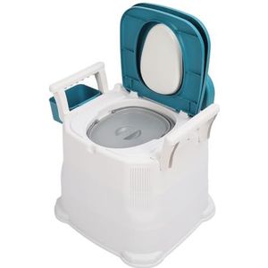 Nachtkastje Commode Stoel Verstelbare Anti Slip Potje Stoel met Afneembare Armleuning voor Zwangere Ouderen, PP Draagbare Toiletten Volwassen Potje Stoel