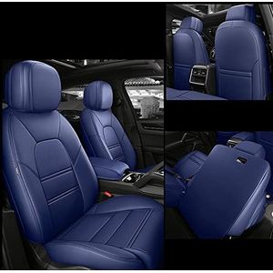 Stoelhoezen Beschermhoezen Custom Voor Toyota Voor Highlander Voor Kluger 2022 2021 2020 7-zits Auto Stoelhoezen Microfiber Leer(Blauw)