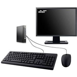 PC HP EliteDesk 800 G2 DM, display 22 inch Intel I3-6100T RAM, 32 GB SSD, 2 TB W11 WiFi (gereviseerd)