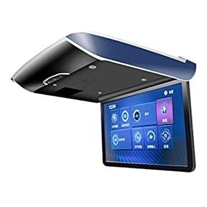 Auto-hoofdsteunspeler, Elektrische Opvouwbare Auto Monitor 15.6 Inch Auto Flip Down Auto Video Spelers Plafond TV Dak Mount Display IPS Scherm USB FM BT,Videospeler(17.3 inch Blue)