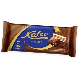[Pack van 9] Kalev Tiramisu gearomatiseerde melkchocolade met koekjesstukjes 100g