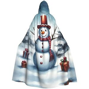SSIMOO Kerstsneeuwpop betoverende cape met capuchon voor volwassenen voor Halloween en feestkostuums - modieuze damesgewaden, capes
