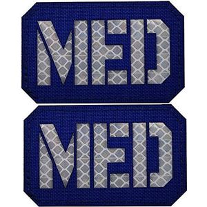 IR Infrarood Reflecterend MED Medic Medic Medische EMS Paramedische EMT Patch met Haak en Lijn Bevestiging Steun, Bundel van 2 Stuks