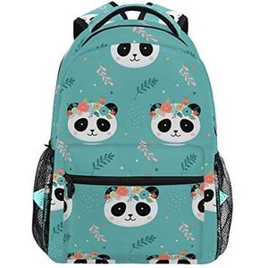 My Daily School Rugzakken Eenhoorn Galaxy Kleurrijke Nebula Laptop Tas Vrouwen Casual Daypack Jongens Meisjes Boekentas, #05 Panda, 11.4 x 5.5 x 16 inches, Laptop