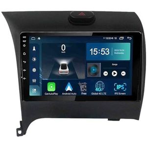 Android 14.0 2 Din Autoradio 9"" Touchscreen Auto Stereo voor KIA Cerato 2013-2017 met Draadloze Carplay Android Auto GPS navigatie AHD Omgekeerd beeld Stuurwielbediening(S-4(4G+64G))