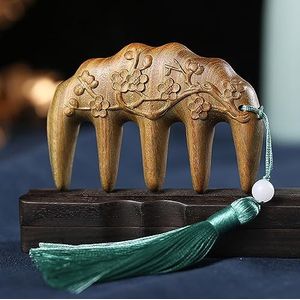 Chinese stijl sandelhout massage kam hoofd meridiaan kam enkelzijdig snijwerk