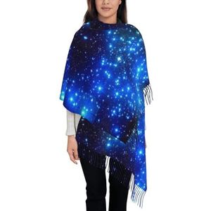 OdDdot Blauwe glanzende sterren print super zachte sjaal voor vrouwen winter, dames sjaal mode lange sjaals wraps, grote sjaals geschenken, Zwart, one size