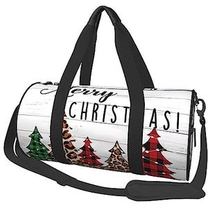 Merry Christmas Reizen Duffel Bag Waterdichte Opvouwbare Sport Gym Bag Overnight Weekend Tassen Voor Vrouwen Mannen, Zwart, One Size, Zwart, Eén maat