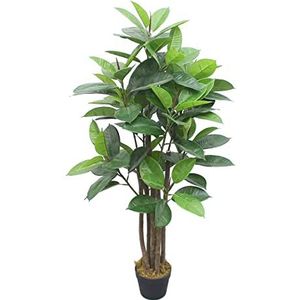 Kunstplant in bloempot 120 cm - rubberboom - kunstdecoratie plant - kunst bloem kamerplant boomca. 120 cm