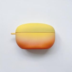 Gradient Candy Colors Oortelefoon case Voor Sony WF-1000XM5 Case Mat materiaal Hard Shell Oortelefoon hoesje (Geel oranje)
