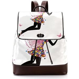 Gepersonaliseerde schooltassen boekentassen voor tiener vlinder elegant meisje, Meerkleurig, 27x12.3x32cm, Rugzak Rugzakken