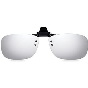 Read Optics Clip-on-zonnebril over een bril zonder recept met eenvoudige bevestiging, gepolariseerde uv-bescherming, opklapbare randloos, licht