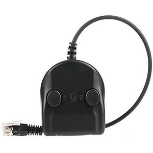 Headset Adapter Splitter, Callcenter Headset Training Switch Adapter voor RJ9 RJ10-headsets met twee mute-knoppen en twee volumeregelaars