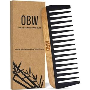 OREN'S Bamboo Bliss Comb - Milieuvriendelijk Antistatisch - Brede Tand