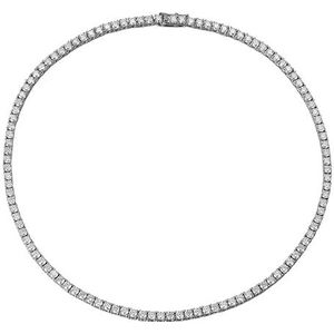 Kettingen voor vrouwen 925 zilveren Moissanite ketting for dames 3 mm volledige diamanten rij boorketting met sieraden(Color:22 inch (55 cm)_Onesize)