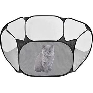 Kleine dierenbox, draagbare opvouwbare dierenomheining pop-up tuinhekken, huisdier tent speelpen voor cavia, hamster, chinchilla's en egels, konijnen 120x38cm