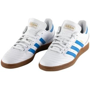 adidas Gazelle By9162 Sneakers voor kinderen, uniseks, Wit/Bluebird/Goud Metallic, 10.5