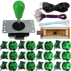 SJ@JX Arcade Game Controller USB Encoder Gamepad Microswitch Button 8way Joystick for Nintendo Switch PC PS3 Retropie Raspberry Pi MAME