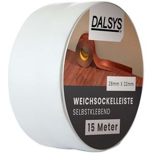 Dalsys Zachte plint zelfklevend Plakstrip, eindstrip voor voegen in woonruimtes, keukens, badkamers, van PVC-kunststof 5m Grijs
