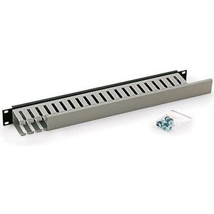 Triton 19 inch kabeldoorvoerplaat 1U – accessoires voor bessen (zwart, 19 inch/1 U)