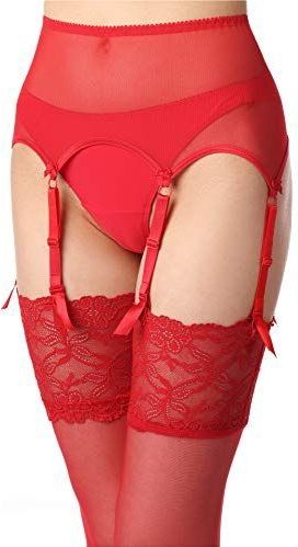 Merry Style Dames Jarretellegordel MSKS912 (Rood-1, XL)