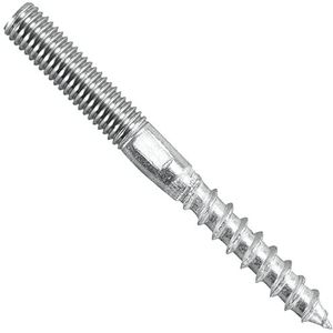 Globstar Stokschroeven, 10 stuks, roestvrij - dubbele schroeven, houtschroeven, dubbele schroefdraad, schroefstiften, afstandsschroeven, met zeshoekig deel en torx-aandrijving (M6 x 50)