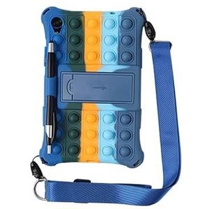 Tablet Kids Cover Case Geschikt for Lenovo Tab M8 3e 4e Gen TB-300FU M8 HD TB-8505F/X 8.0 inch Silicon Case(Color:Colorful Navy,Size:M8 4th Gen TB-300FU)