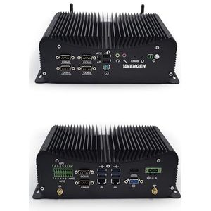 Industrial Mini PC Core i7 1165G7, Ventilatorloze pc i7, Dual 2.5G Lan, Win 11 Pro, 9-36V, 6 RS232/RS485 COM, GPIO, HD, VGA, USB, SIM-slot, Wifi, BT, Industriële computer, 32GB RAM 1TB SSD