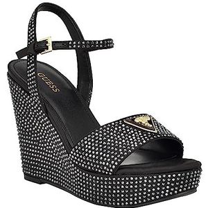 Guess Damessandalen met hippa hak, Zwart 001, 38.5 EU