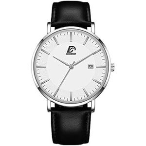 Polshorloge Leren horloges Ultradunne roestvrijstalen gaasband Polshorloge Nauwkeurig horloge Zakelijk Luxe polshorloges Unisex horloge Mode-stijl