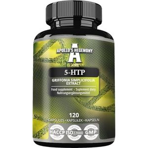 5-HTP 150 mg per capsule - 120 Veganistische Capsules - 4 Maanden Bevoorrading - Griffonia simplicifolia Zaad Extract - Verbetert Stemming en Welzijn - Voedingssupplement by Apollo's Hegemony